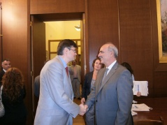 10 October 2012 MP Aleksandar Cotric and Hellenic Parliament Speaker Evangelos Meimarakis